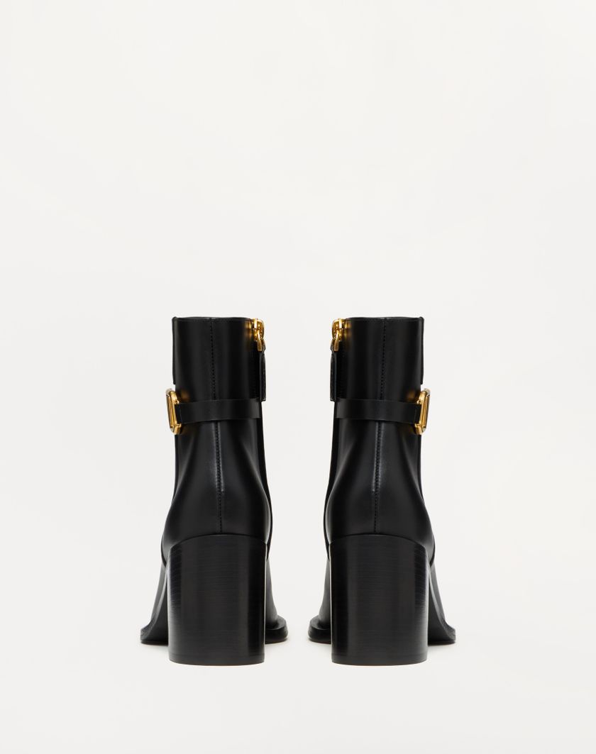 Valentino Handbags Stivaletto Vlogo Signature In Vitello 75mm Per Donna In Nero | Valentino IT