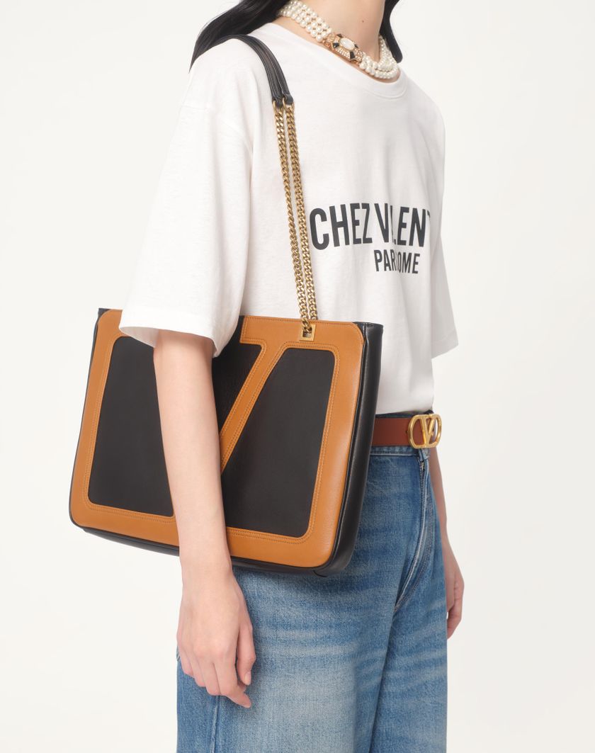 Valentino Handbags T-shirt In Jersey Cotton Con Stampa Chez Valentino Per Donna In Avorio | Valentino IT