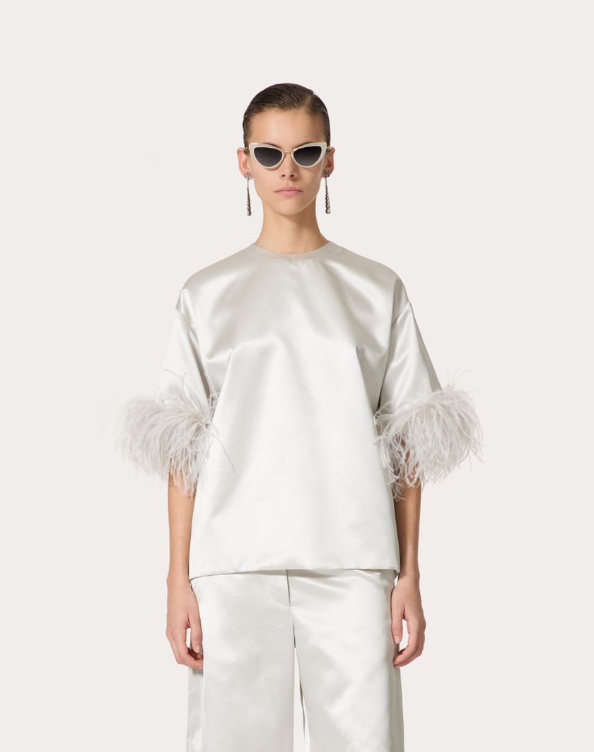 Valentino Handbags Top In Satin De Soie Per Donna In Smoky | Valentino IT