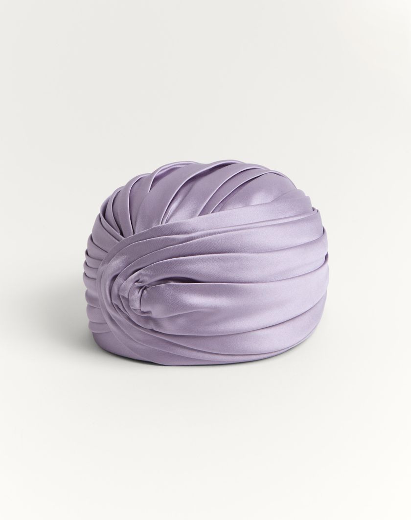 Valentino Handbags Turbante Rigido In Seta Per Donna In Lilla | Valentino IT