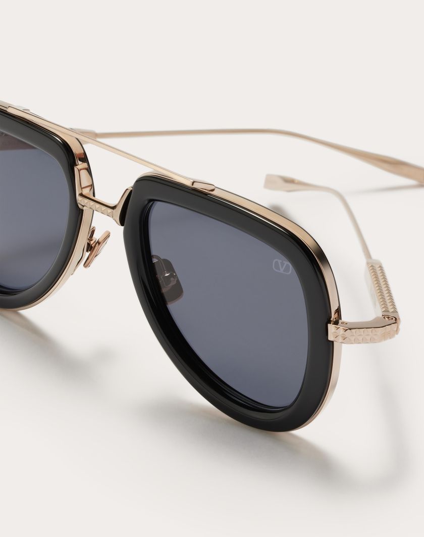 Valentino Handbags V-lstory Occhiale Aviator In Acetato In Nero | Valentino IT