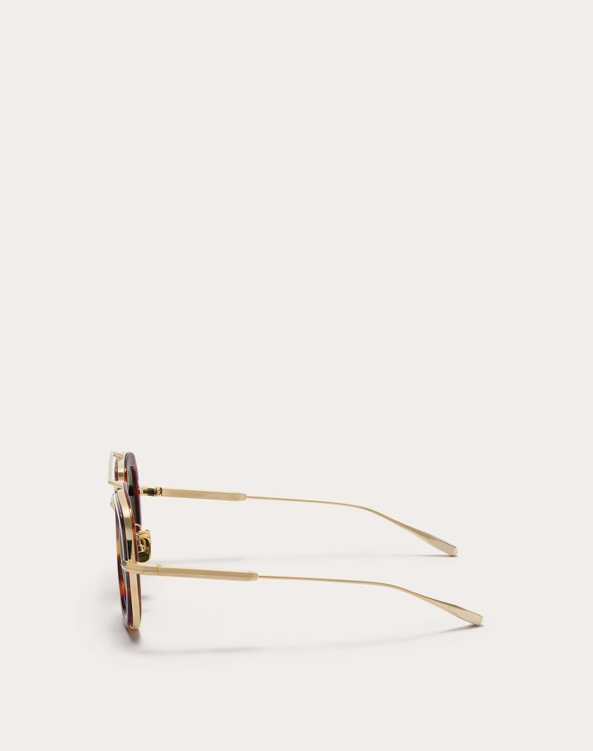 Valentino Handbags V-lstory Occhiale Aviator In Acetato In Verde/multicolor | Valentino IT