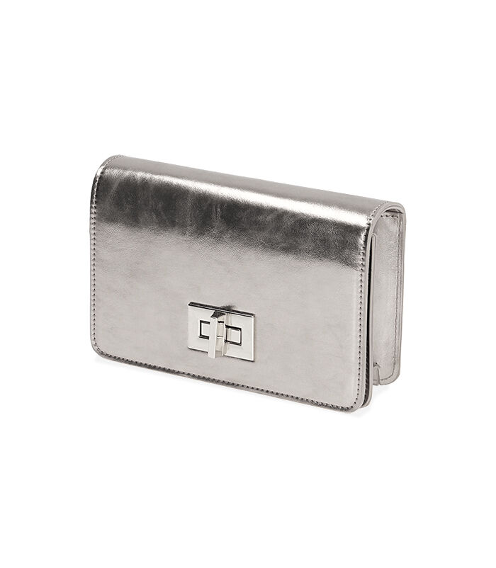 Valerio 1966 Borsa a tracolla laminata argento | Valerio 1966