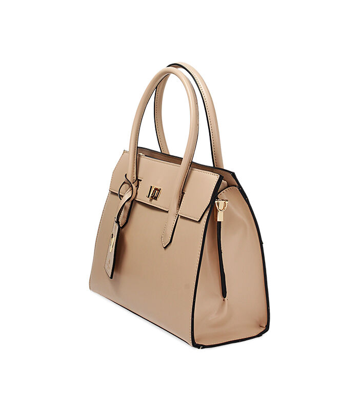 Valerio 1966 Borsa donna a mano beige rigida | Valerio 1966