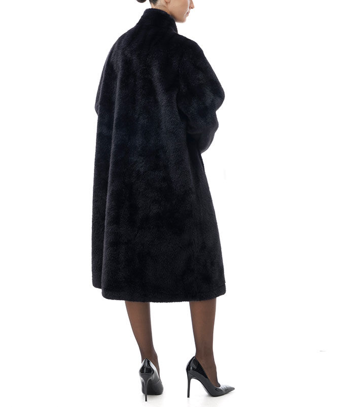 Valerio 1966 Cappotto in fur sintetico nero | Valerio 1966