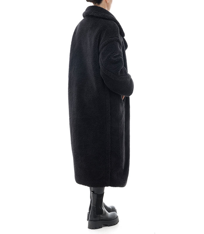Valerio 1966 Cappotto teddy lungo nero | Valerio 1966