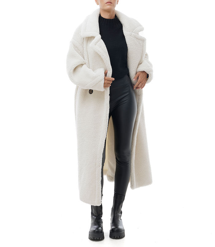 Valerio 1966 Cappotto Teddy Lungo Panna | Valerio 1966