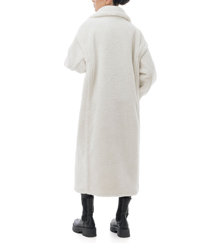 Valerio 1966 Cappotto teddy lungo panna | Valerio 1966