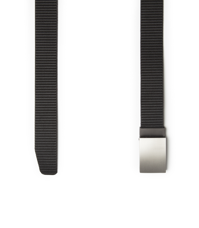 Valerio 1966 Cintura Nera Da Uomo In Tessuto Intrecciato Con Fibbia A Placca | Valerio 1966