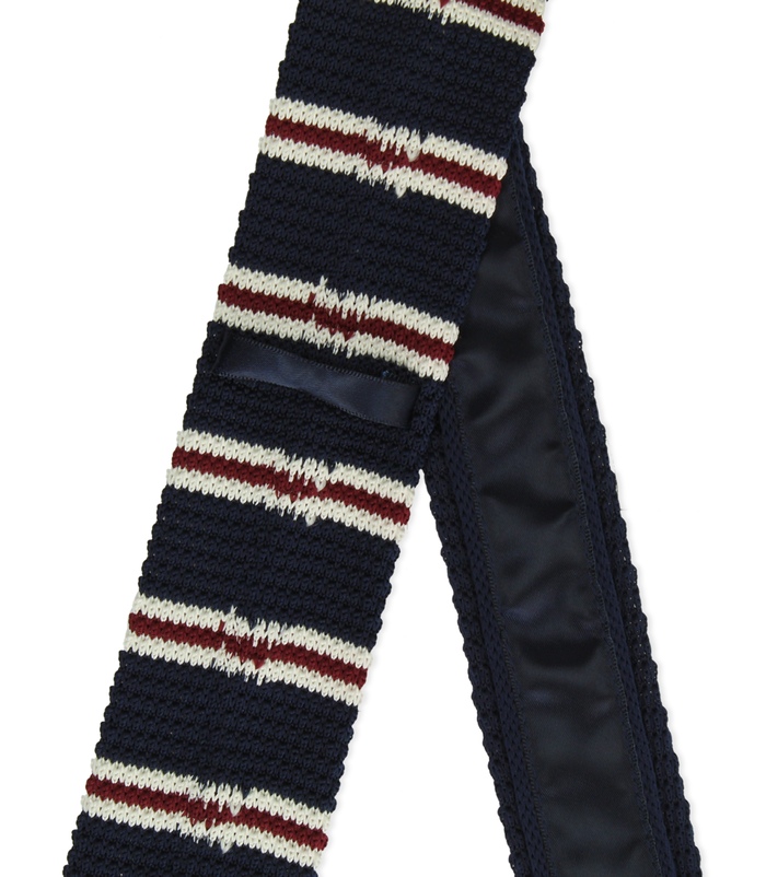 Valerio 1966 Cravatta Blu In Cotone Con Fondo Dritto Uomo | Valerio 1966