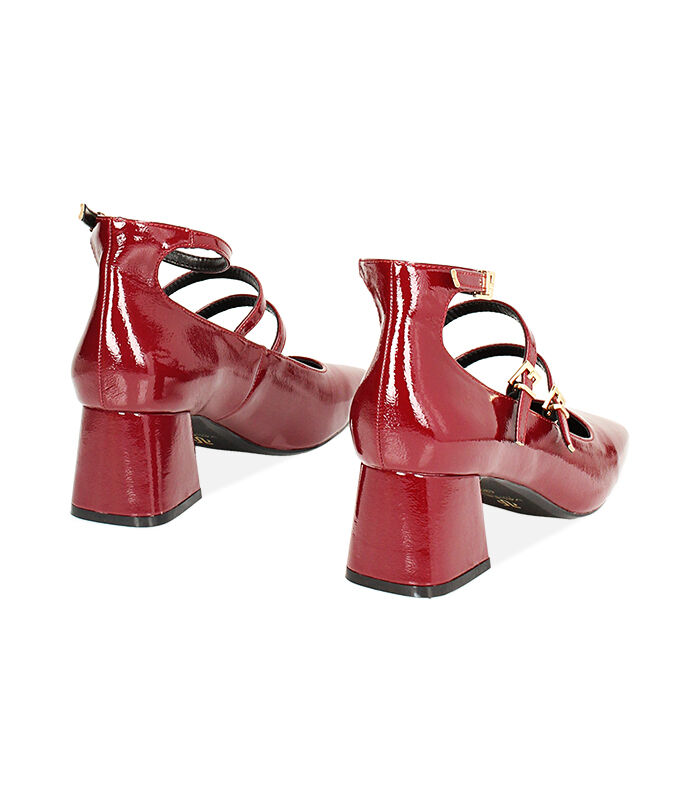 Valerio 1966 Décolleté Bordeaux In Naplak Tacco Largo 6 Cm | Valerio 1966