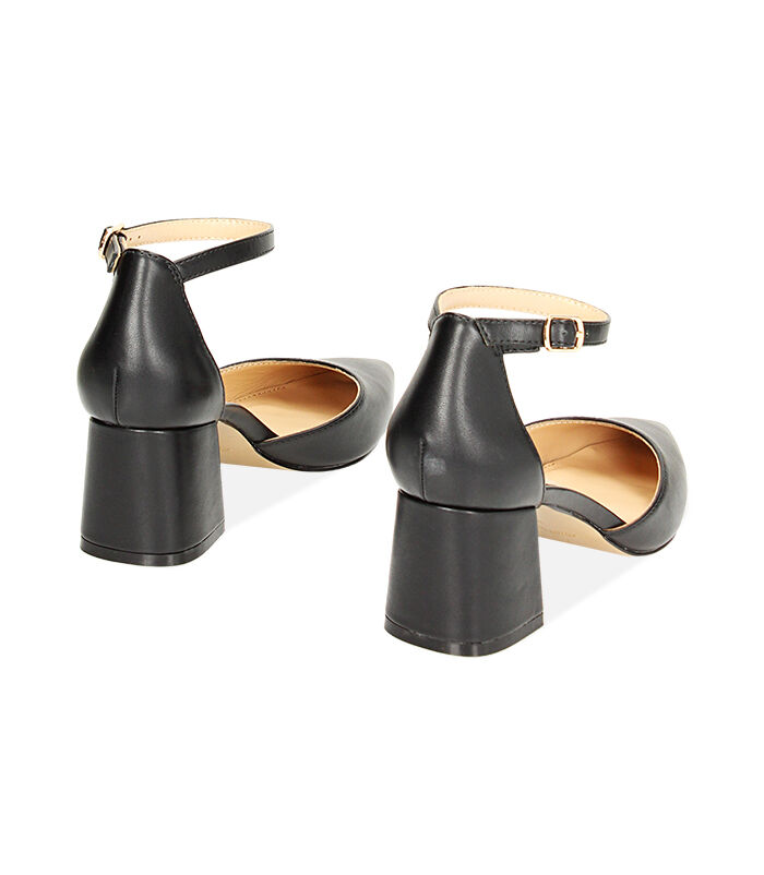 Valerio 1966 Décolleté Donna Cinturino Nere Tacco 6 Cm | Valerio 1966