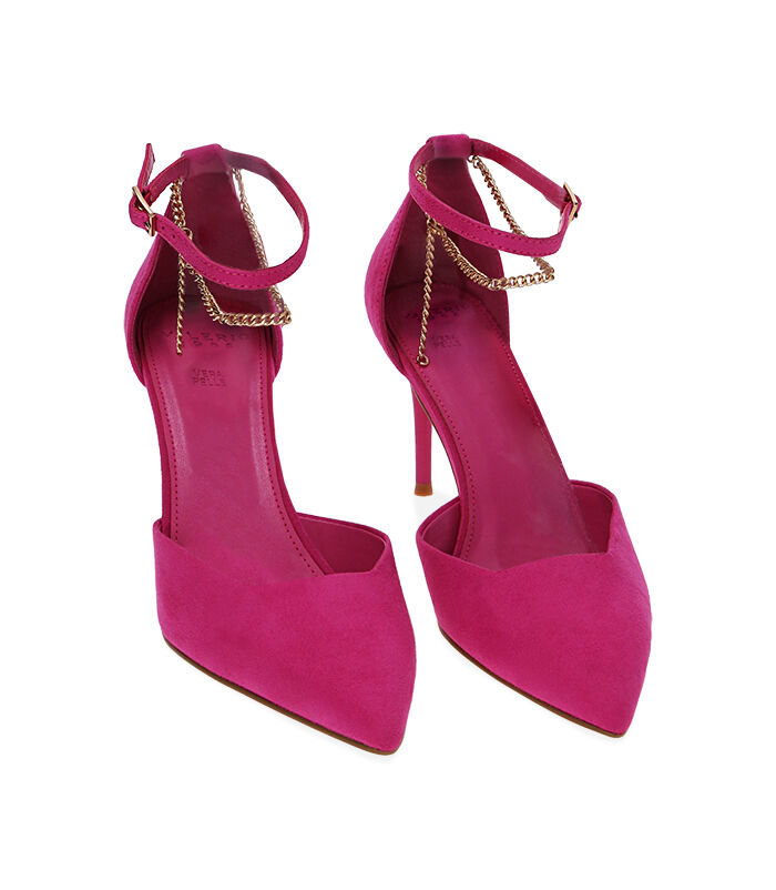 Valerio 1966 Décolleté donna fucsia in microfibra tacco 8 cm | Valerio 1966