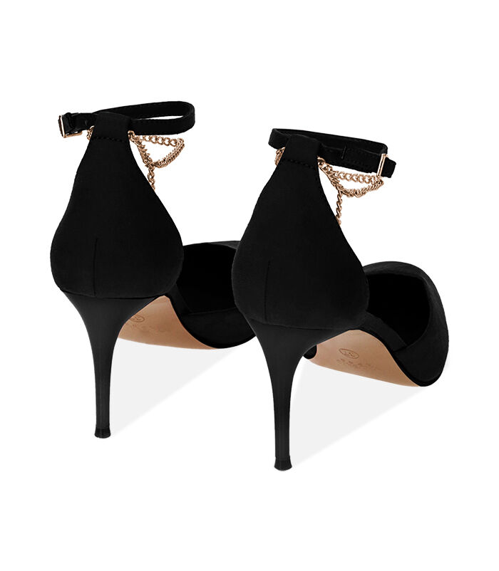 Valerio 1966 Décolleté Donna Nere In Microfibra Tacco 8 Cm | Valerio 1966