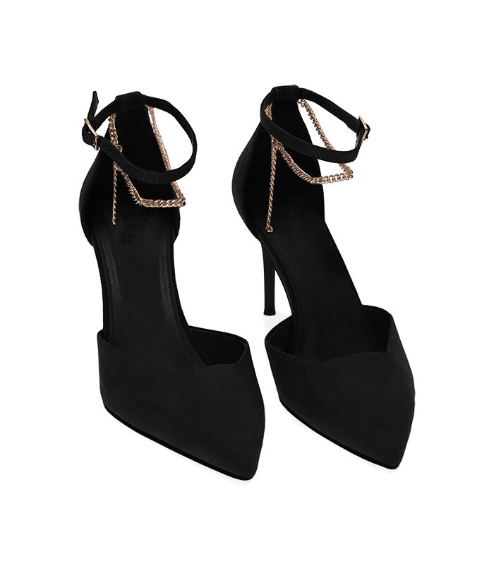 Valerio 1966 Décolleté donna nere in microfibra tacco 8 cm | Valerio 1966