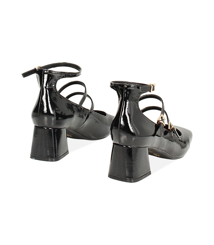 Valerio 1966 Décolleté Nere In Naplak Tacco Largo 6 Cm | Valerio 1966