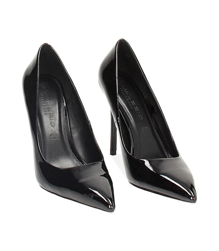 Valerio 1966 Décolleté neri in vernice tacco 10 5 cm | Valerio 1966