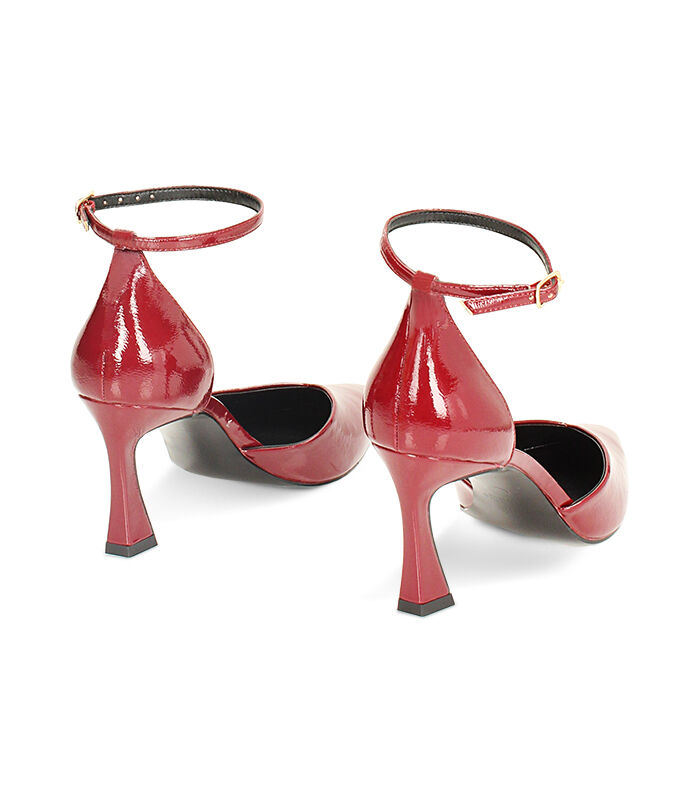 Valerio 1966 Décolleté Open Shank Bordeaux In Naplak Tacco 8 Cm | Valerio 1966