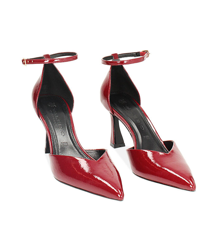 Valerio 1966 Décolleté open shank bordeaux in naplak tacco 8 cm | Valerio 1966