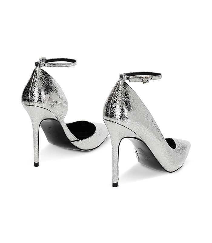 Valerio 1966 Décolleté Open Shank Laminate Argento Tacco 10 5 Cm | Valerio 1966