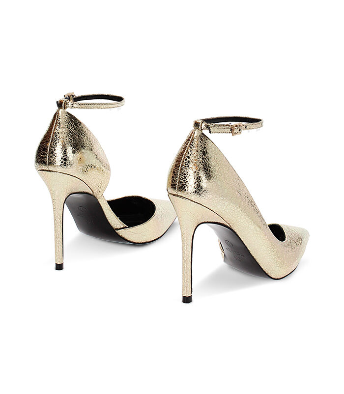 Valerio 1966 Décolleté Open Shank Laminate Oro Tacco 10 5 Cm | Valerio 1966