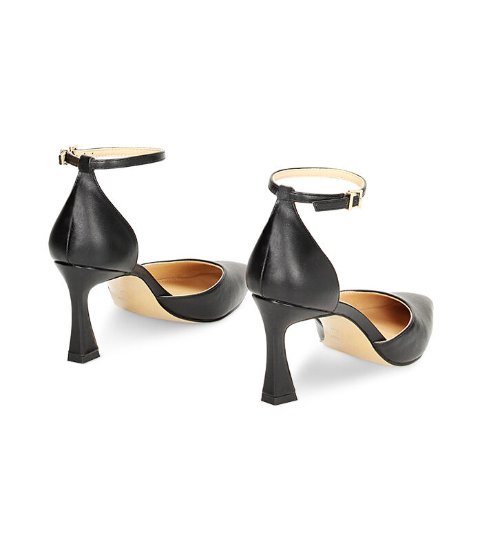 Valerio 1966 Décolleté Open Shank Nere Tacco 7 5 Cm | Valerio 1966