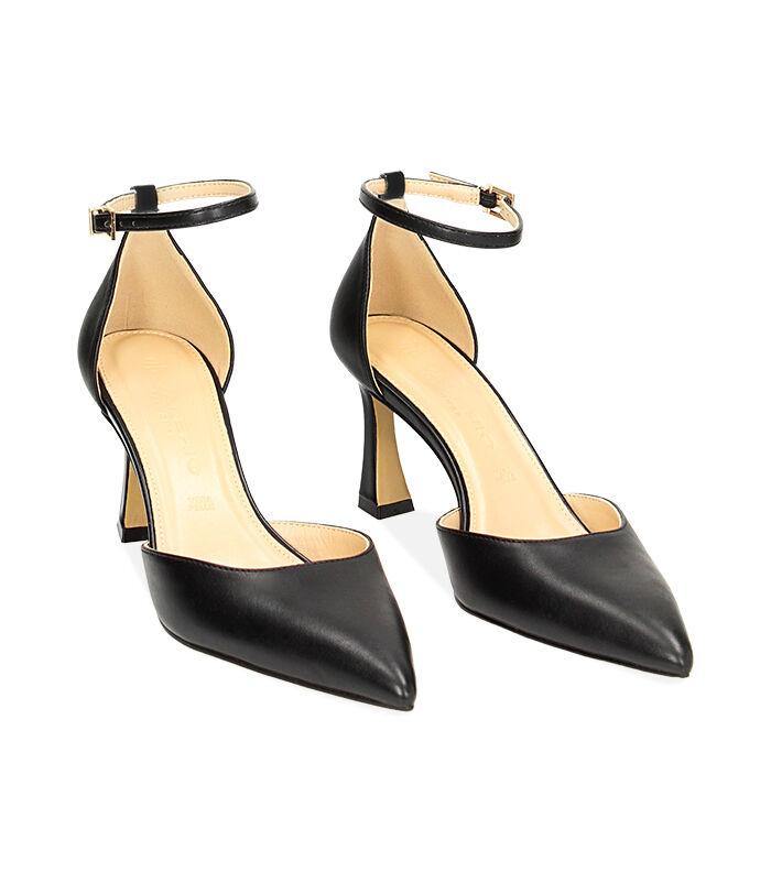 Valerio 1966 Décolleté Open Shank nere tacco 7 5 cm | Valerio 1966