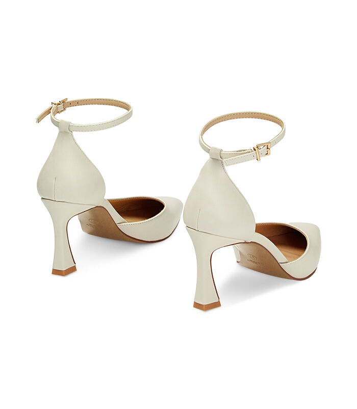 Valerio 1966 Décolleté Open Shank Panna Tacco 7 5 Cm | Valerio 1966