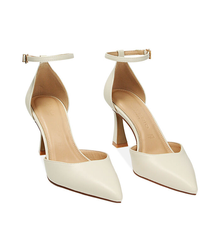 Valerio 1966 Décolleté Open Shank panna tacco 7 5 cm | Valerio 1966