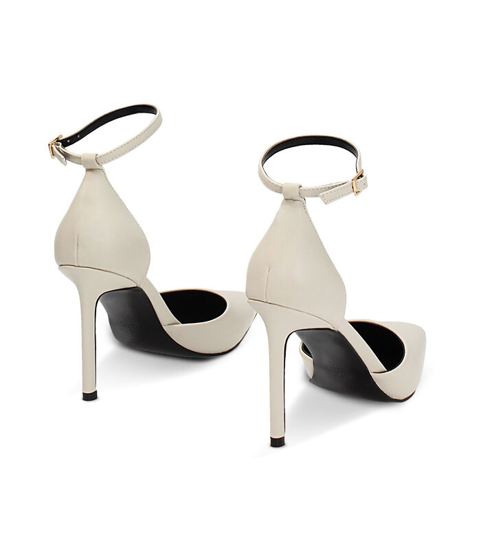 Valerio 1966 Décolleté Open Shank Panna Tacco 9 5 Cm | Valerio 1966