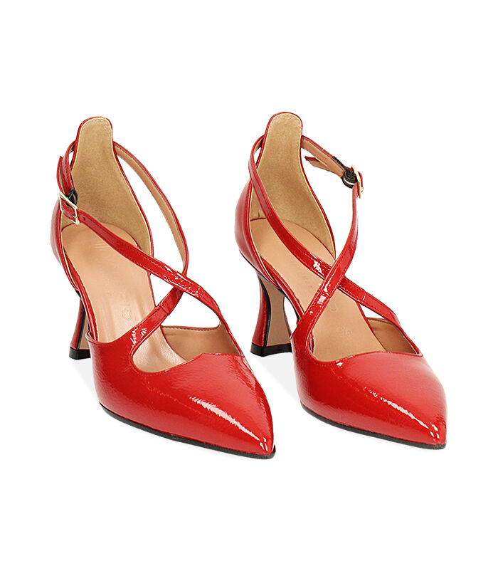 Valerio 1966 Décolleté rosse in naplak stile ballet core tacco 7 cm | Valerio 1966