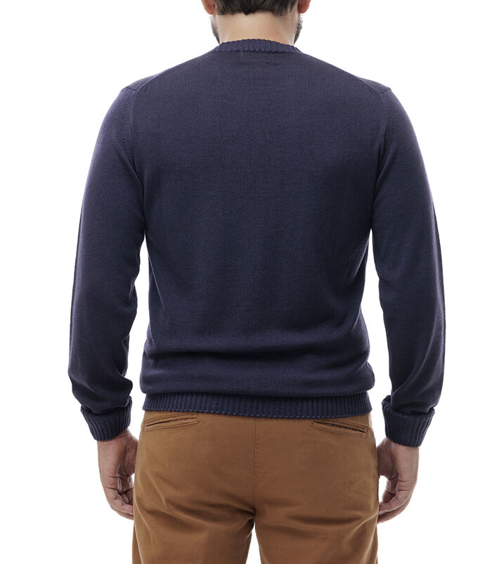 Valerio 1966 Maglione blu con bordi a costine | Valerio 1966