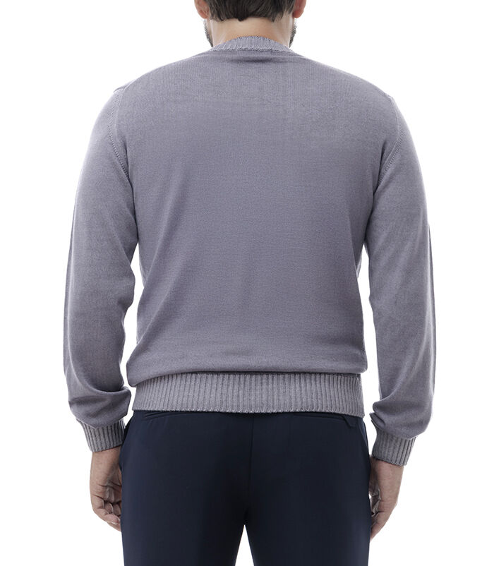 Valerio 1966 Maglione grigio con bordi a costine | Valerio 1966