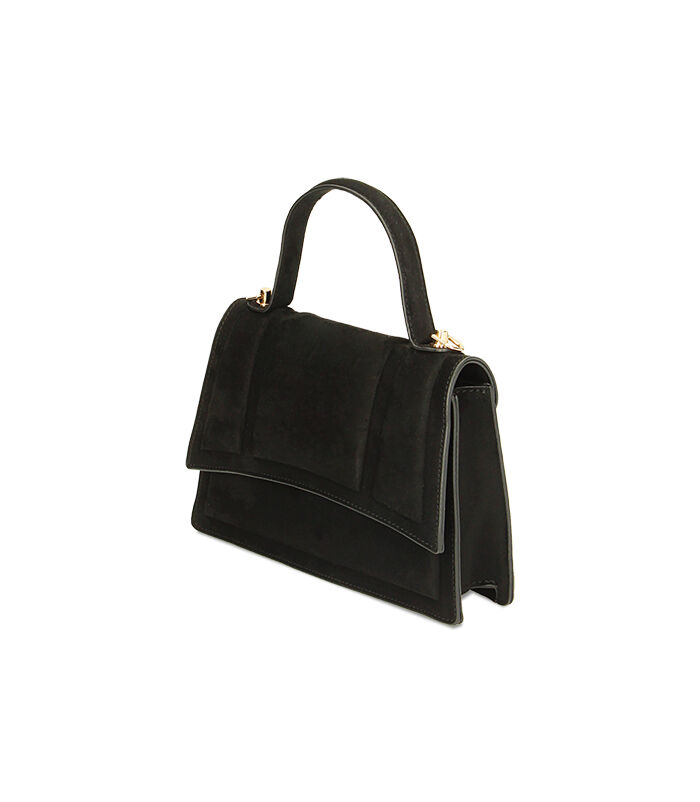 Valerio 1966 Mini-bag donna a mano nera in microfibra | Valerio 1966