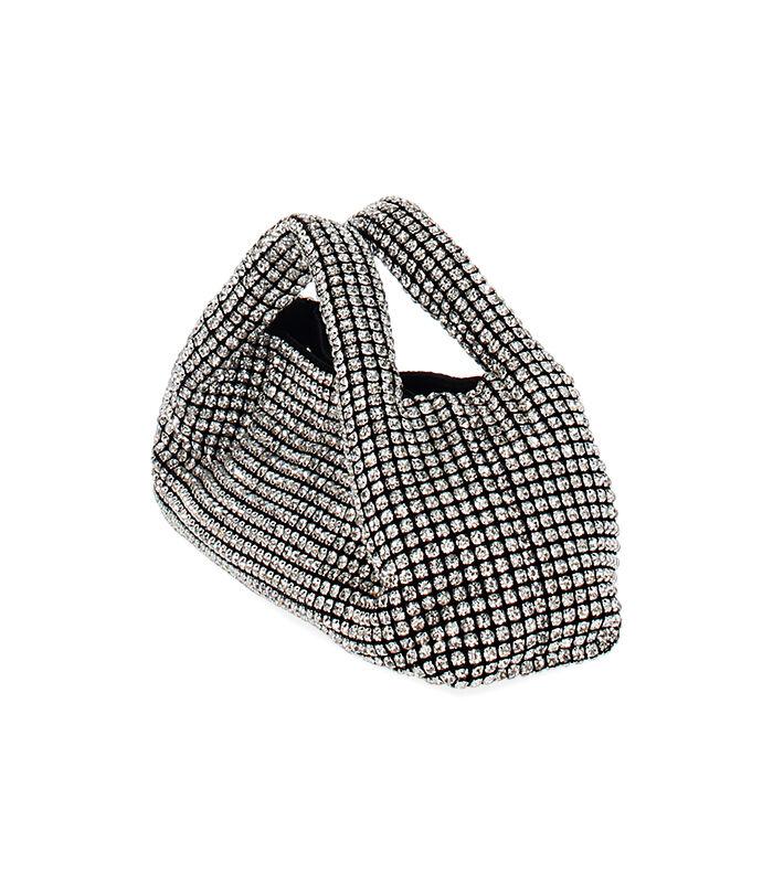 Valerio 1966 Minibag gioiello nera con strass argento | Valerio 1966