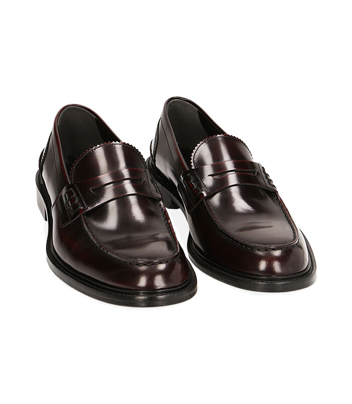 Valerio 1966 Mocassini bordeaux in pelle abrasivata | Valerio 1966