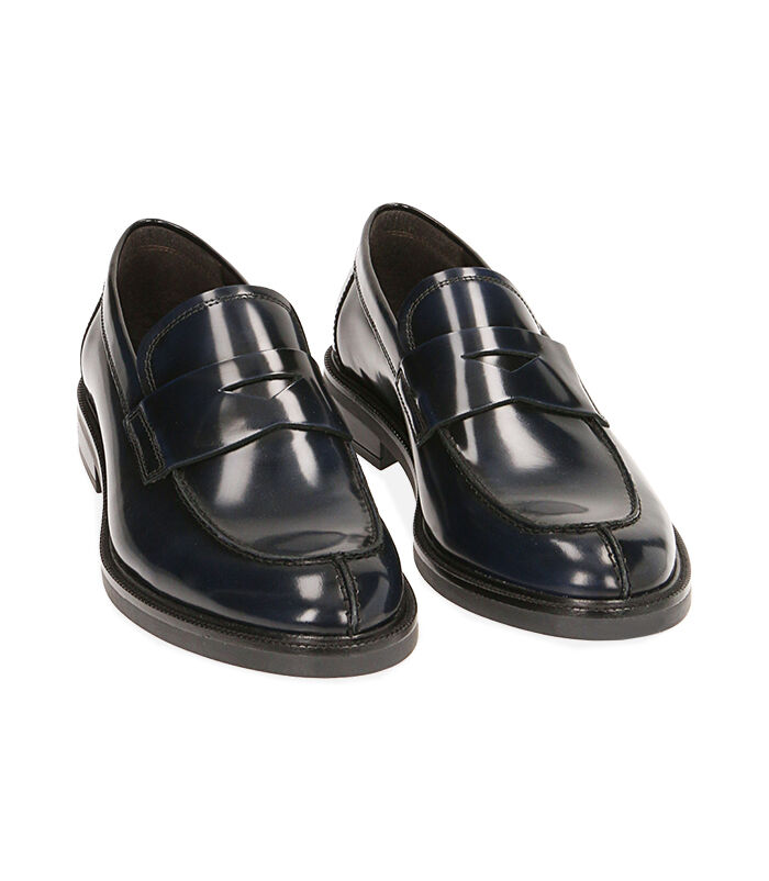 Valerio 1966 Mocassini uomo blu in pelle abrasivata | Valerio 1966