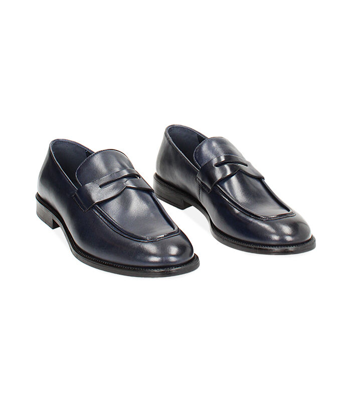 Valerio 1966 Mocassini uomo blu navy in pelle | Valerio 1966