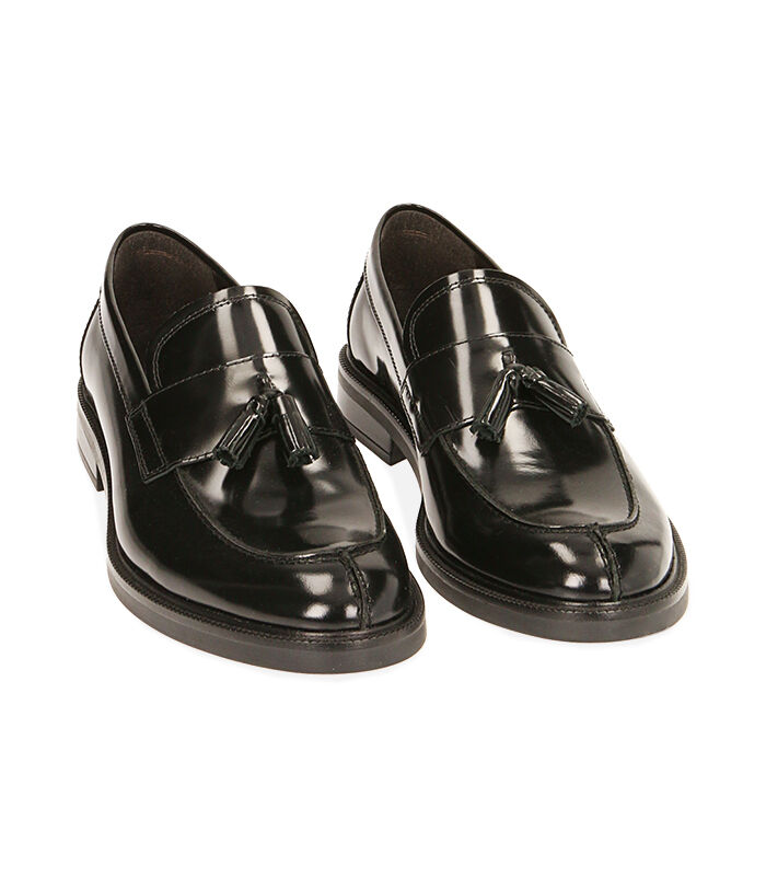 Valerio 1966 Mocassini uomo flat neri in pelle abrasivata | Valerio 1966