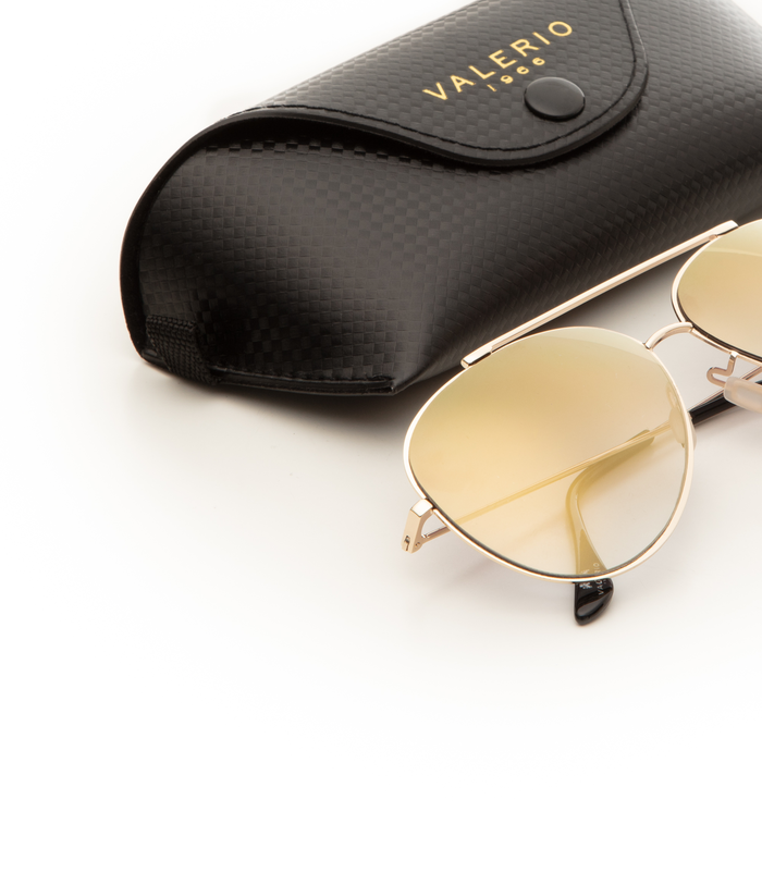 Valerio 1966 Occhiali Da Sole Oro A Goccia Uomo | Valerio 1966