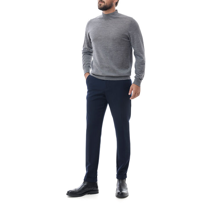 Valerio 1966 Pantalone Blu Con Piega Inglese | Valerio 1966