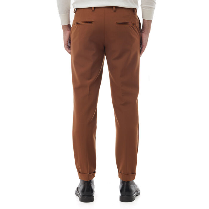 Valerio 1966 Pantalone Marrone Con Piega Inglese | Valerio 1966