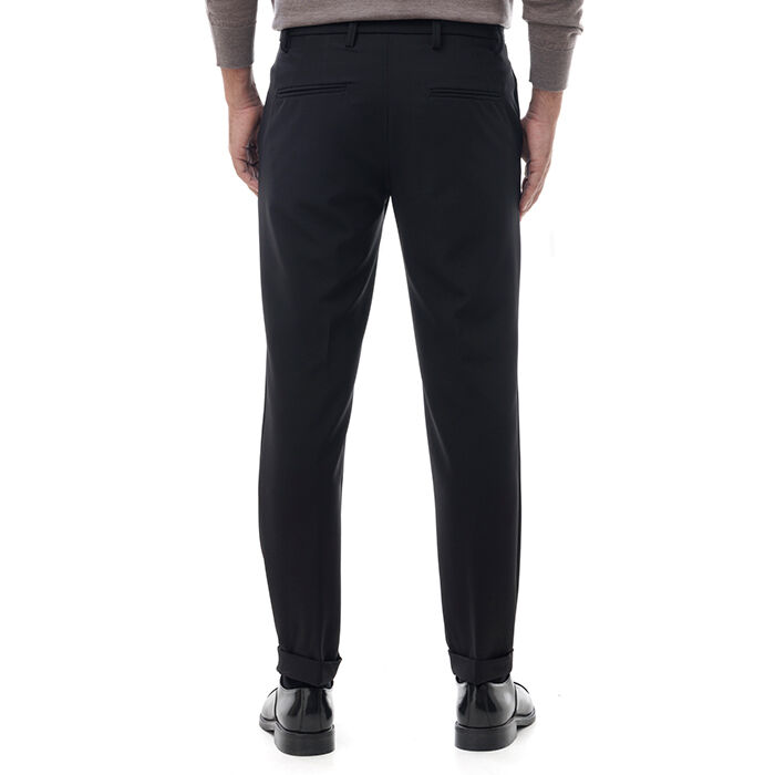 Valerio 1966 Pantalone Nero Con Piega Inglese | Valerio 1966