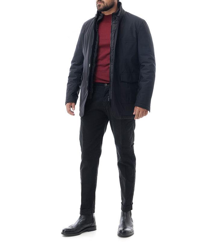 Valerio 1966 Piumino Corto Da Uomo Nero | Valerio 1966