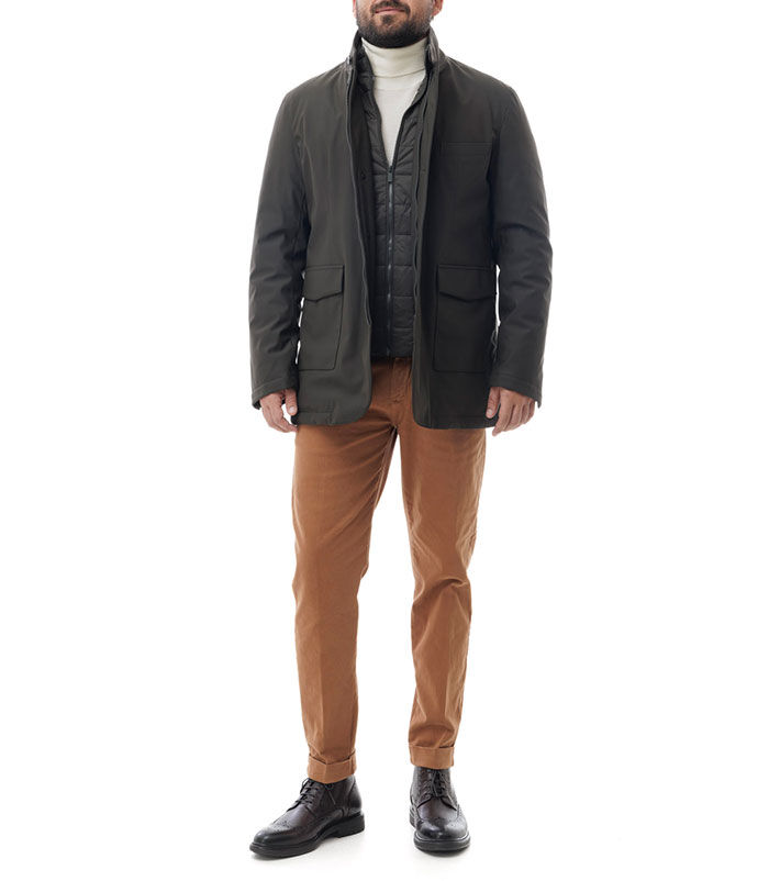 Valerio 1966 Piumino Corto Da Uomo Verde | Valerio 1966