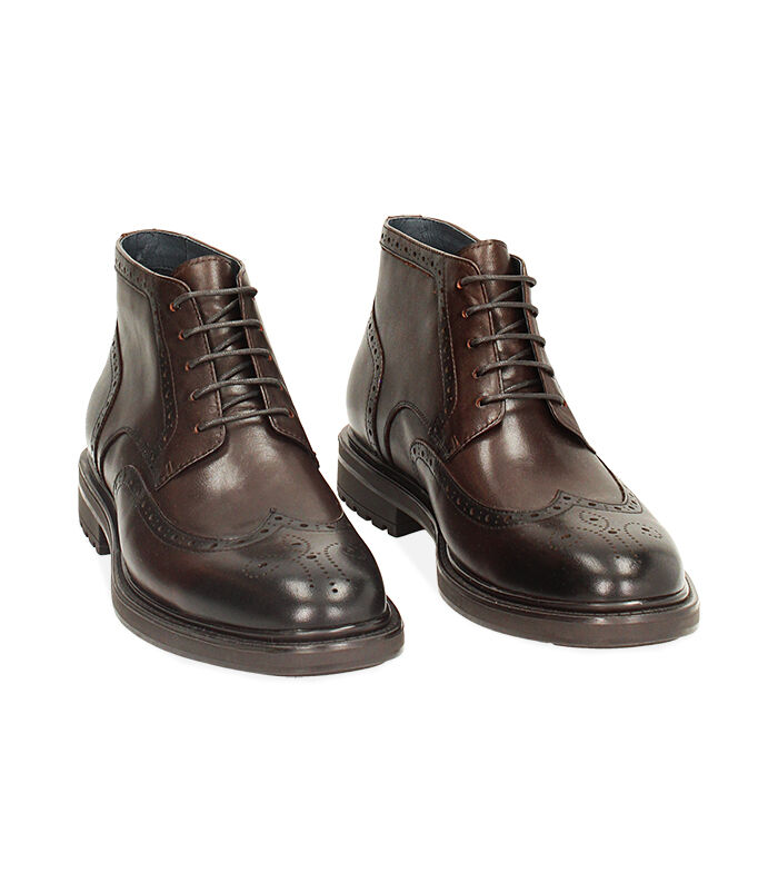 Valerio 1966 Polacchino stile oxford in pelle moro | Valerio 1966