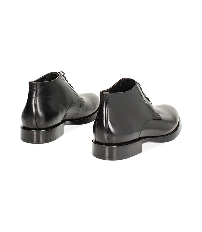 Valerio 1966 Polacchino Stringato Nero In Pelle | Valerio 1966