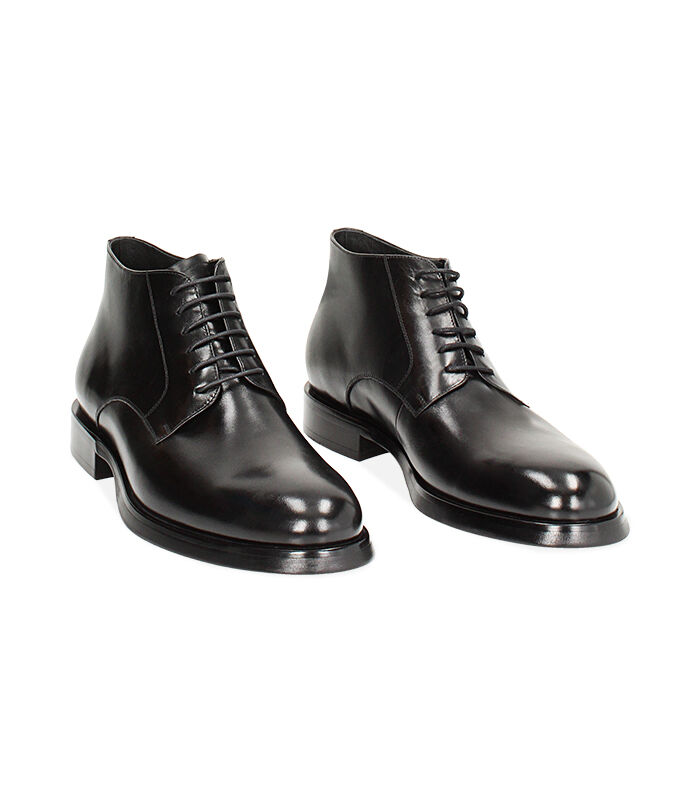 Valerio 1966 Polacchino stringato nero in pelle | Valerio 1966