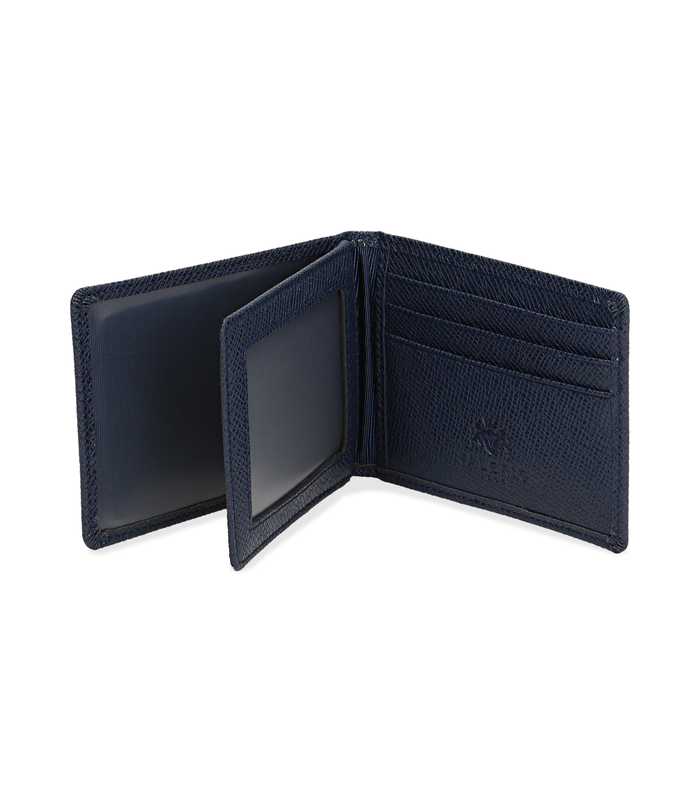 Valerio 1966 Portafoglio Blu Da Uomo In Pelle | Valerio 1966