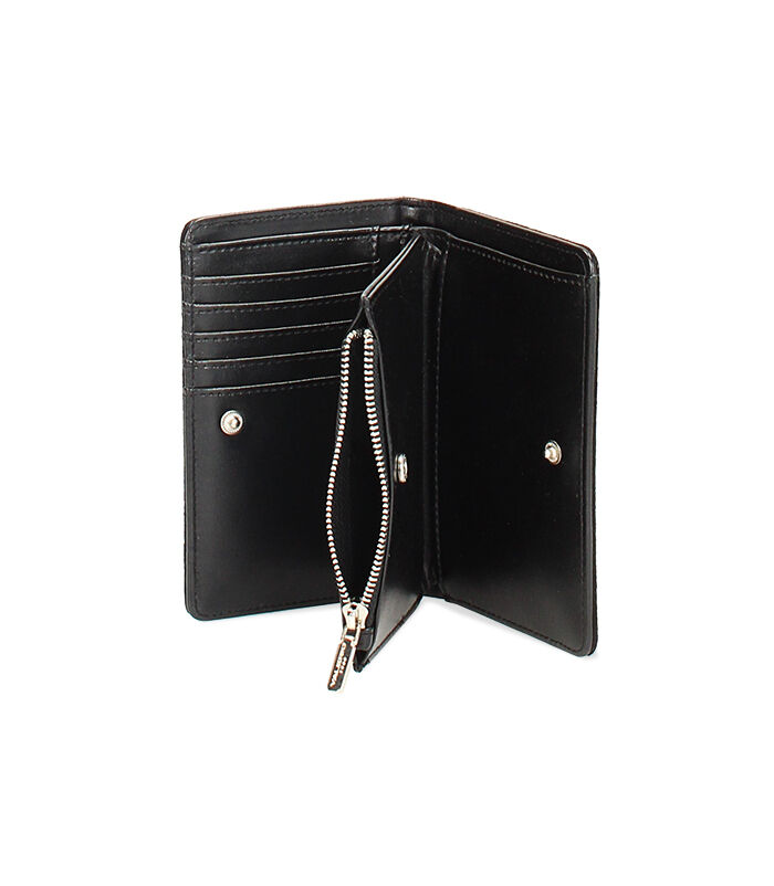 Valerio 1966 Portafoglio In Microfibra Nero Con Strass Argento | Valerio 1966